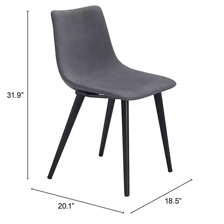 Kirklands Home Dining Chairs|Scooped Daniel Dining Chairs, Set of 2 Gray