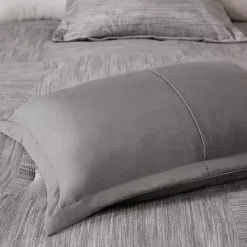 Kirklands Home Comforters|Gray Seersucker 7-pc. King Comforter Set