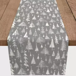Online Gray Sketched Trees Table Runner, 90 in. Christmas Dining & Entertaining