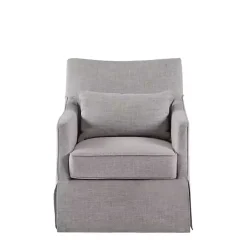 Kirklands Home Accent Chairs|Skirted Swivel Martha Stewart Accent Chair Gray