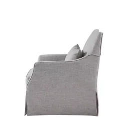 Kirklands Home Accent Chairs|Skirted Swivel Martha Stewart Accent Chair Gray