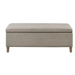Kirklands Home Benches & Ottomans|Soft-Close Storage Bench Gray