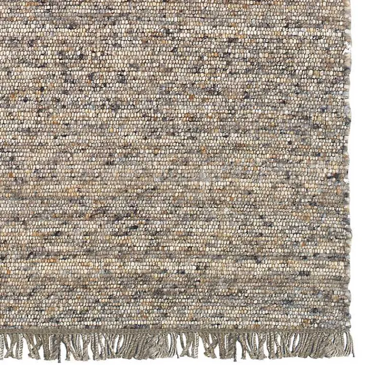 Kirklands Home Area Rugs|Speckled Woven Wool and Jute Area Rug, 7x10 Gray