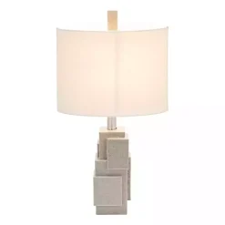 Kirklands Home Table Lamps|Gray Stacked Blocks Table Lamp Ivory