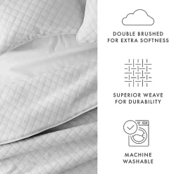 Kirklands Home Quilts|Stitched Diamond 2-pc. Twin Quilt Set Gray