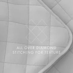 Kirklands Home Quilts|Stitched Diamond 2-pc. Twin Quilt Set Gray