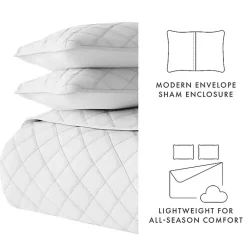 Kirklands Home Quilts|Stitched Diamond 3-pc. King Quilt Set Gray