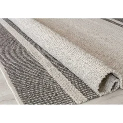 Kirklands Home Area Rugs|Gray Striped Border Area Rug