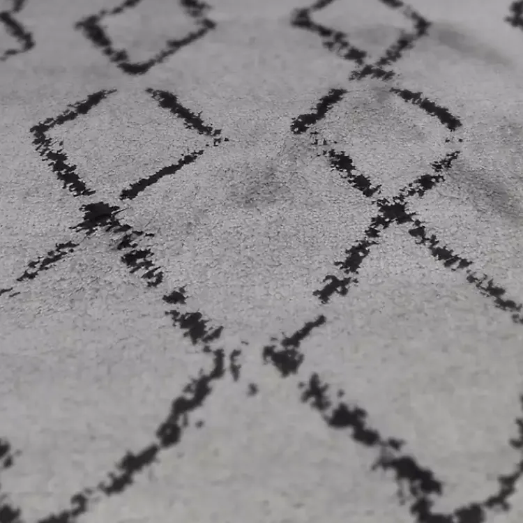 Kirklands Home Area Rugs|Striped Diamond Area Rug, 8x10 Gray