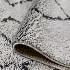 Kirklands Home Area Rugs|Striped Diamond Area Rug, 8x10 Gray