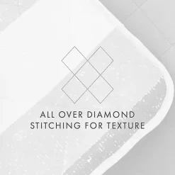 Kirklands Home Quilts|Gray Striped Reversible 3-pc. Queen Quilt Set