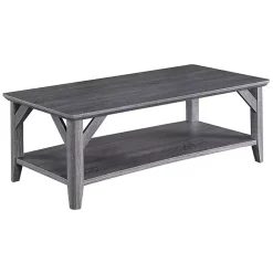 Kirklands Home Coffee Tables|Tapered Legs Rustic Coffee Table Gray