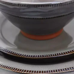 Kirklands Home Dinnerware|Terracotta 12-pc. Dinnerware Set Gray