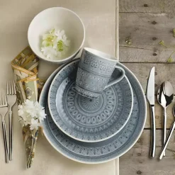 Kirklands Home Dinnerware|Tessa 16-pc. Dinnerware Set Gray