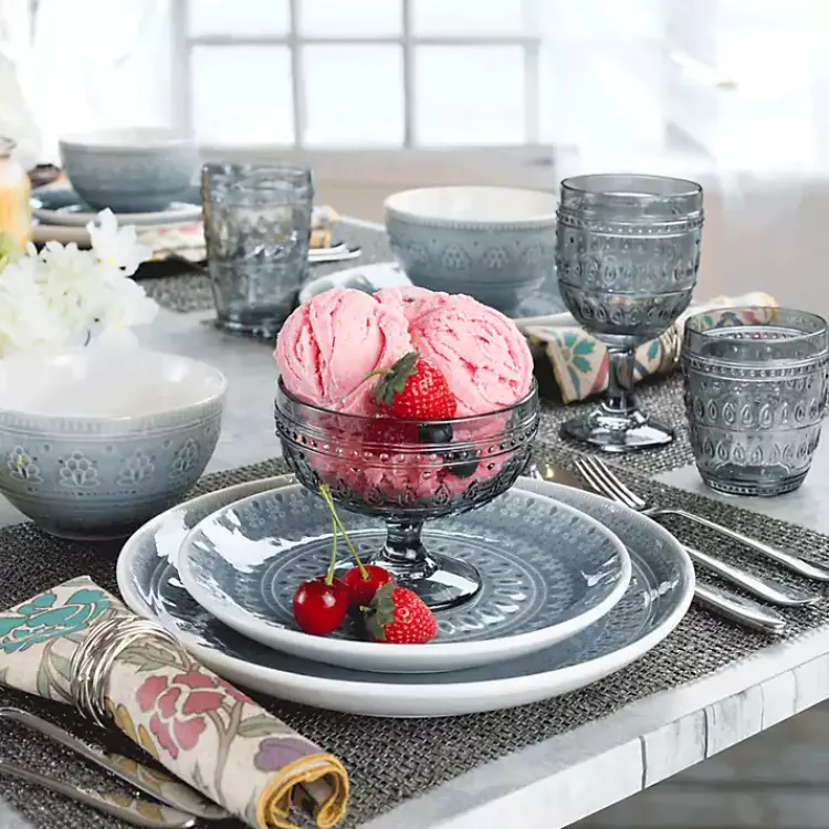 Kirklands Home Dinnerware|Tessa 16-pc. Dinnerware Set Gray