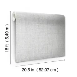 Kirklands Home Wall Murals & Wallpaper|Textured Faux Fabric Peel & Stick Wallpaper Gray