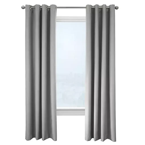 Kirklands Home Curtains & Drapes|Thatched Blackout Curtain Panel, 108 in. Gray