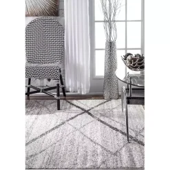 Kirklands Home Area Rugs|Gray Thigpen Diamond Area Rug, 5x8