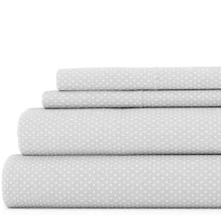 Kirklands Home Bed Sheets|Tiny Hearts 3-pc. Twin Sheet Set Gray