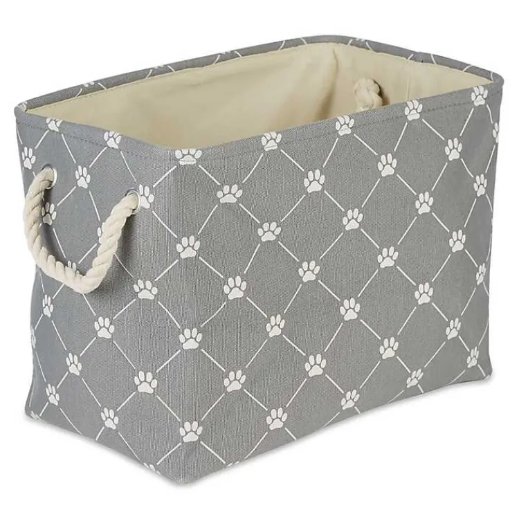 New Trellis Paw Print Storage Basket, 14 in. Baskets & Boxes