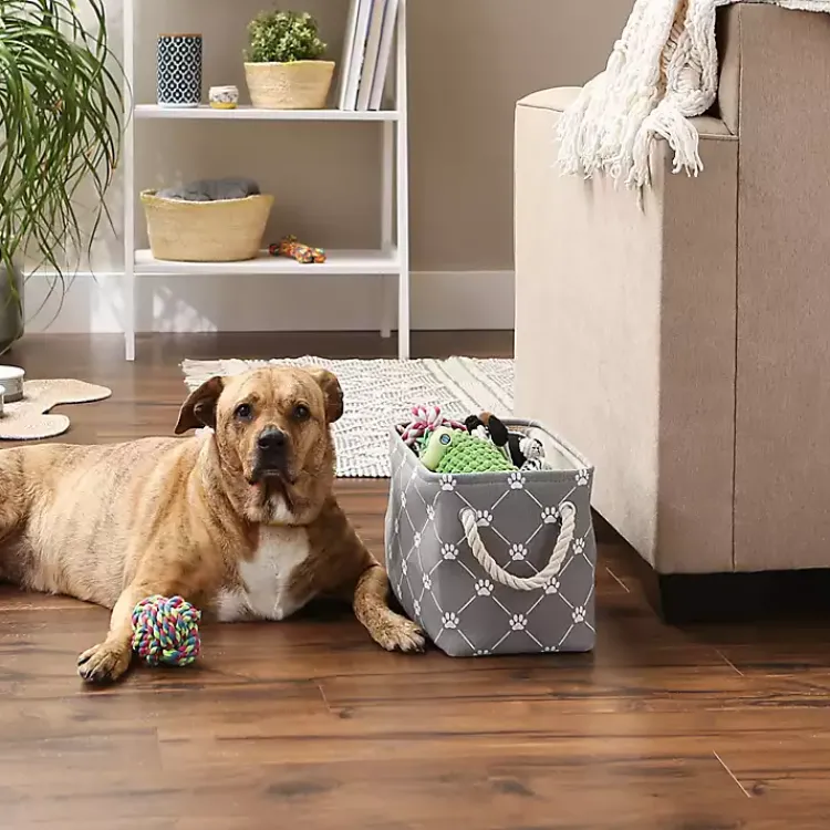 New Trellis Paw Print Storage Basket, 14 in. Baskets & Boxes