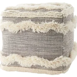 Discount Tufted Chevron Cube Pouf Poufs & Floor Cushions