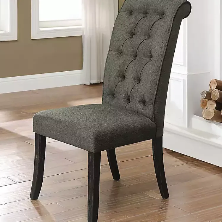 Kirklands Home Dining Chairs|Tufted Landon Dining Chairs, Set of 2 Gray