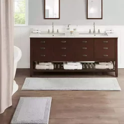 Kirklands Home Bathroom Rugs|Tufted Reversible Bath Mat, 34 in. Gray