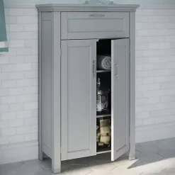 Kirklands Home Cabinets & Sideboards|Two-Door Top Shelf Cabinet Gray