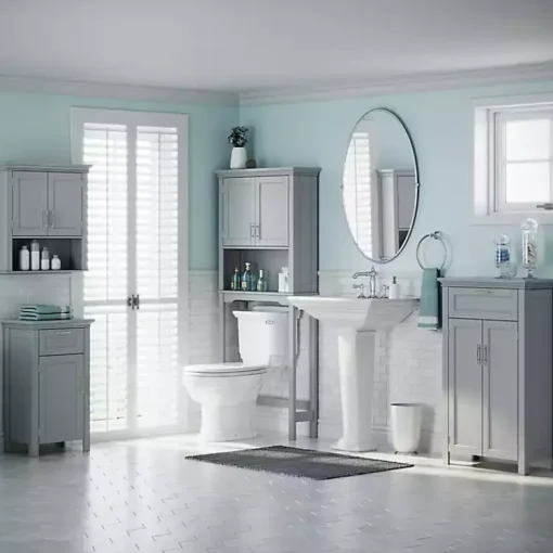 Kirklands Home Cabinets & Sideboards|Two-Door Top Shelf Cabinet Gray