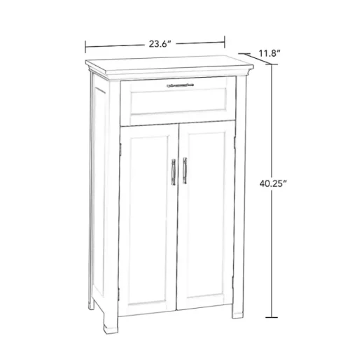 Kirklands Home Cabinets & Sideboards|Two-Door Top Shelf Cabinet Gray