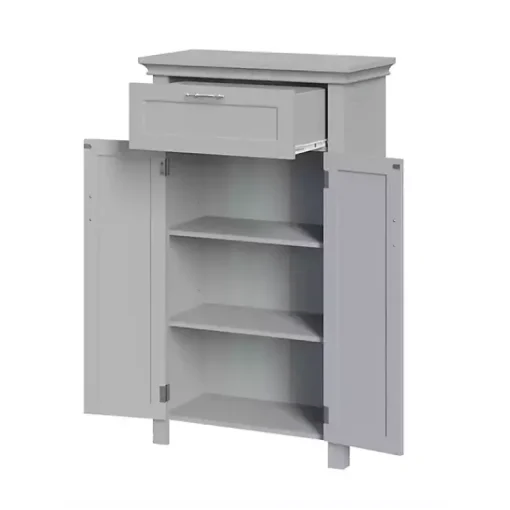Kirklands Home Cabinets & Sideboards|Two-Door Top Shelf Cabinet Gray
