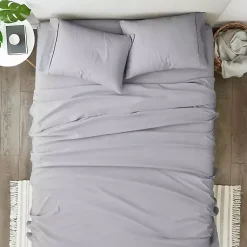 Kirklands Home Bed Sheets|Ultra Soft 3-pc. Twin Sheet Set Gray