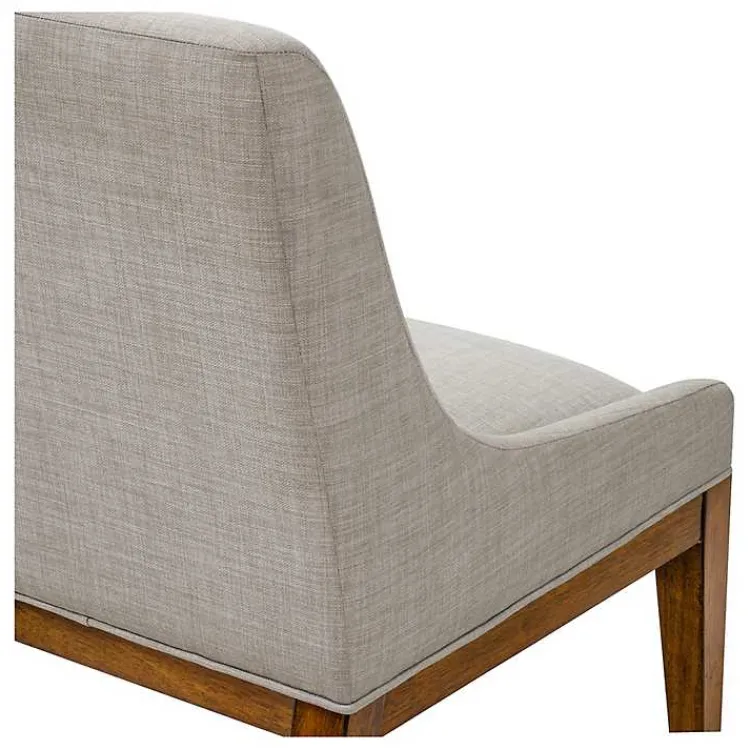 Kirklands Home Dining Chairs|Upholstered Armless Dining Chairs, Set of 2 Gray