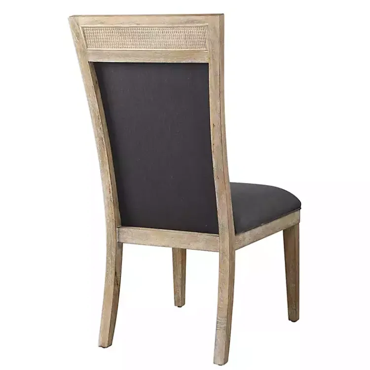 Kirklands Home Dining Chairs|Upholstered Cane Detailing Dining Chair Gray