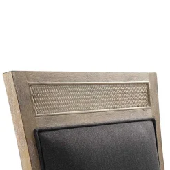 Kirklands Home Dining Chairs|Upholstered Cane Detailing Dining Chair Gray