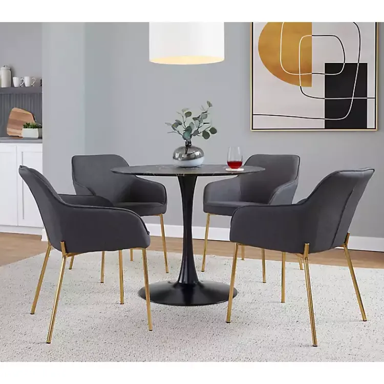 Kirklands Home Dining Chairs|Upholstered Daniella Dining Chairs, Set of 2 Gray