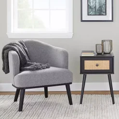 Kirklands Home Accent Chairs|Upholstered Midcentury Modern Accent Chair Gray