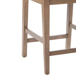 Kirklands Home Bar Stools & Counter Height Stools|Upholstered Oak Crackle Counter Stool Gray