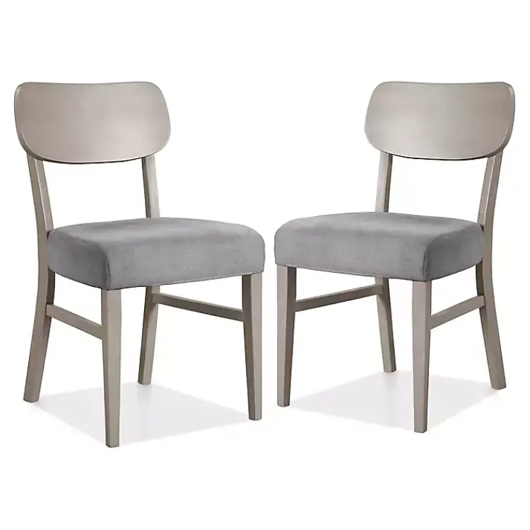 Kirklands Home Dining Chairs|Upholstered Porter Dining Chairs, Set of 2 Gray