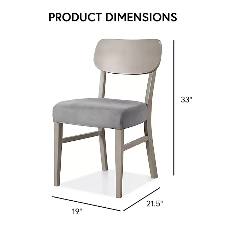 Kirklands Home Dining Chairs|Upholstered Porter Dining Chairs, Set of 2 Gray