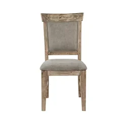 Kirklands Home Dining Chairs|Upholstered Rustic Dining Chairs, Set of 2 Gray