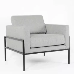 Kirklands Home Accent Chairs|Upholstered Square Accent Chair Gray