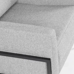 Kirklands Home Accent Chairs|Upholstered Square Accent Chair Gray