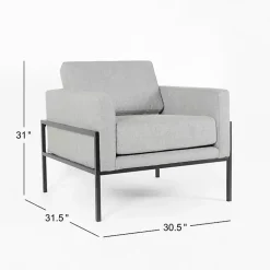 Kirklands Home Accent Chairs|Upholstered Square Accent Chair Gray