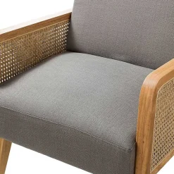 Kirklands Home Accent Chairs|Upholstered Velvet Accent Chair Gray