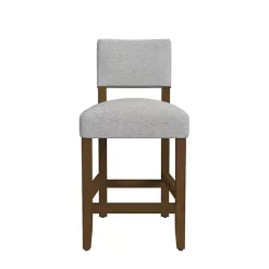 Kirklands Home Bar Stools & Counter Height Stools|Upholstered Wood Counter Stool Gray