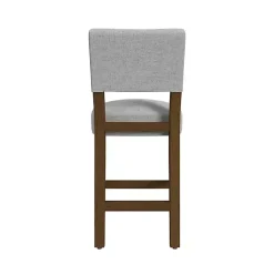 Kirklands Home Bar Stools & Counter Height Stools|Upholstered Wood Counter Stool Gray