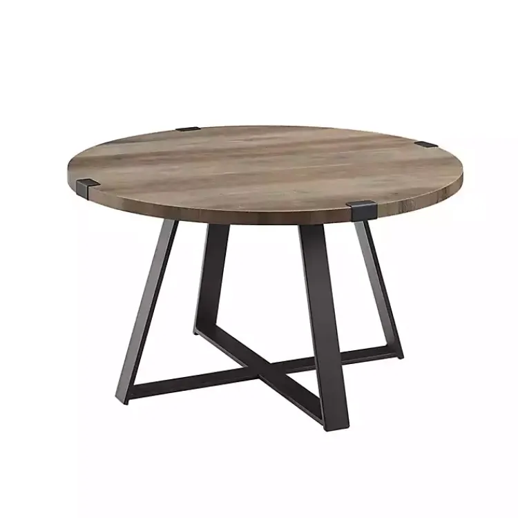 Kirklands Home Coffee Tables|Urban Rustic Round Coffee Table Gray