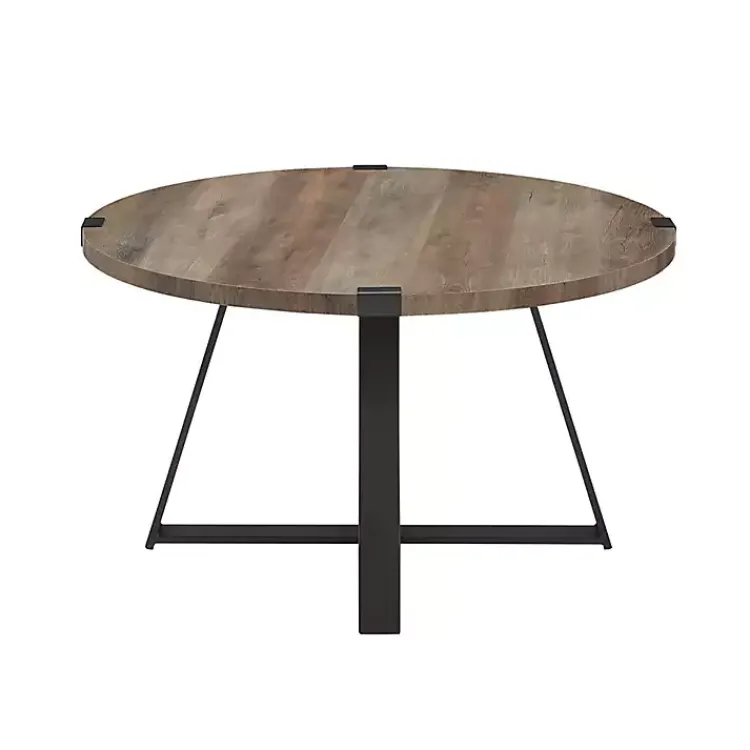 Kirklands Home Coffee Tables|Urban Rustic Round Coffee Table Gray